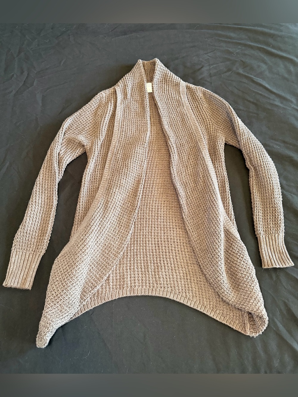 Market & Spruce Chunky Knit Open Front Brown Cardigan Sweater Women’s Size XS